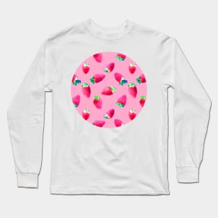 Pink Strawberry Pop Long Sleeve T-Shirt